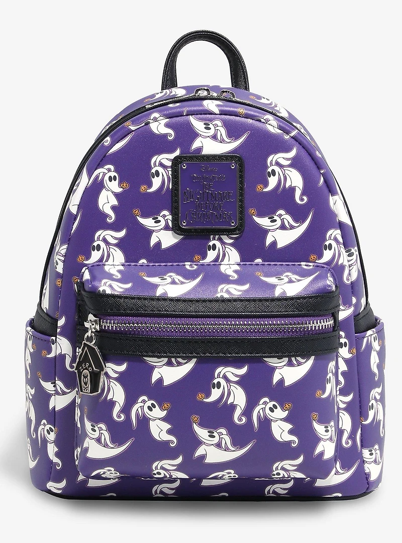 Loungefly Disney The Nightmare Before Christmas Zero Allover Print Glow-in-the-Dark Mini Backpack — BoxLunch Exclusive