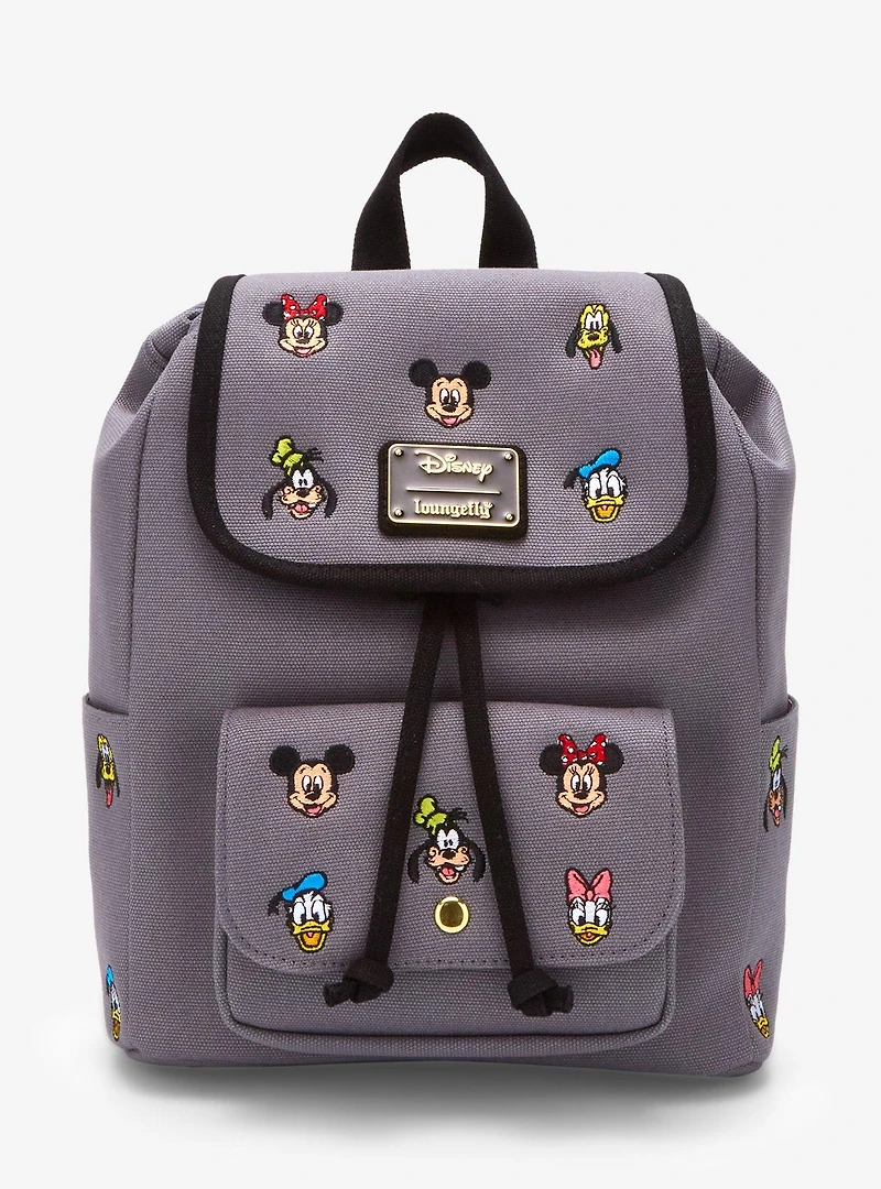 Loungefly Disney Mickey and Friends Embroidered Canvas Mini Backpack — BoxLunch Exclusive