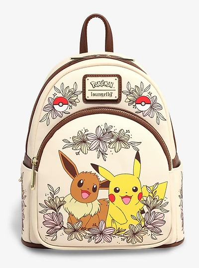Loungefly Pokémon Pikachu & Eevee Floral Mini Backpack — BoxLunch Exclusive