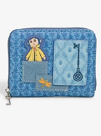 Coraline Patchwork Denim Accordion Wallet — BoxLunch Exclusive