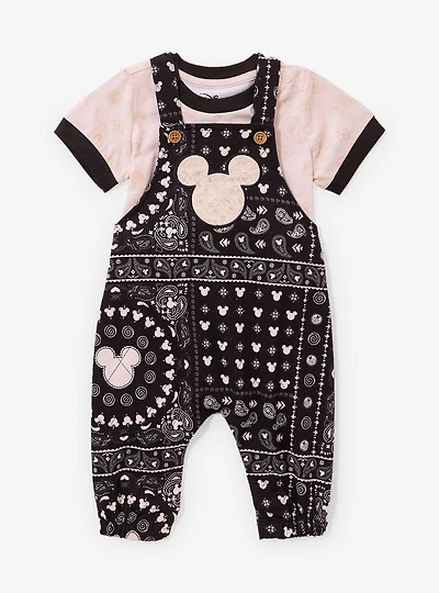 Disney Mickey Mouse Bandana Infant T-Shirt & Overall Set — BoxLunch Exclusive