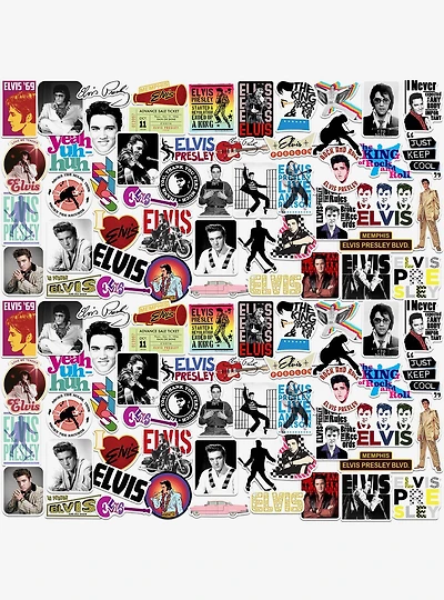 Elvis Presley 100ct Vinyl Stickers Variety Pack