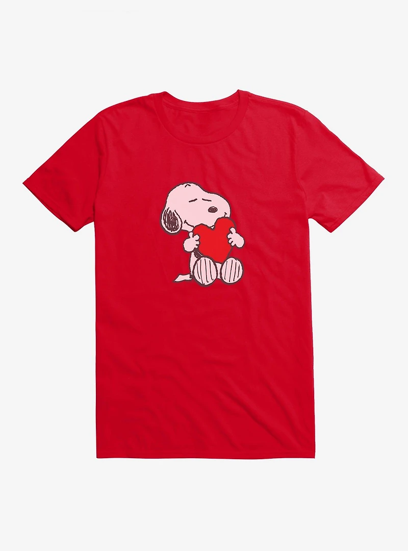 Peanuts Snoopy Valentine's Day Heart Card T-Shirt