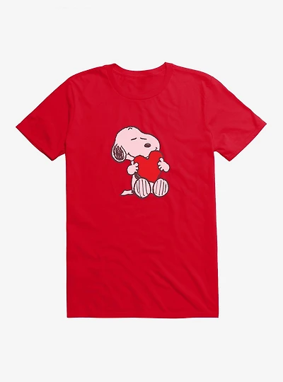 Peanuts Snoopy Valentine's Day Heart Card T-Shirt
