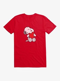Peanuts Snoopy Valentine's Day Heart Card T-Shirt