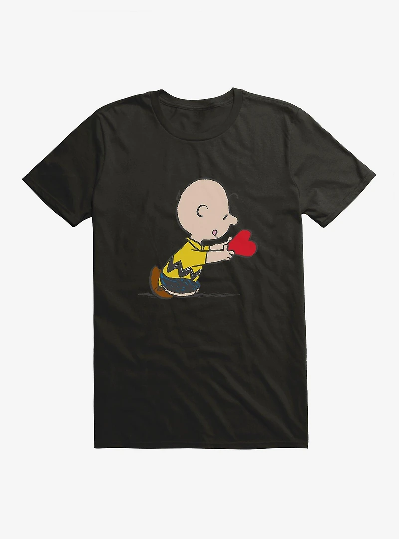 Peanuts Charlie Brown Valentine's Day Heart Card T-Shirt