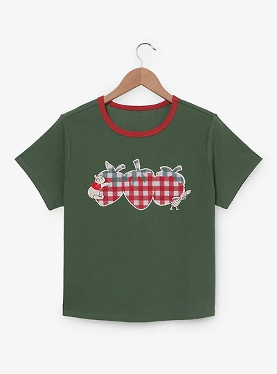 Disney Winnie the Pooh Strawberry Gingham Women's Plus Baby Tee — BoxLunch Exclusive