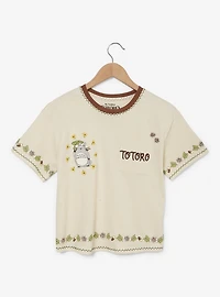 Studio Ghibli® My Neighbor Totoro Floral Women's Plus Cropped T-Shirt - BoxLunch Exclusive