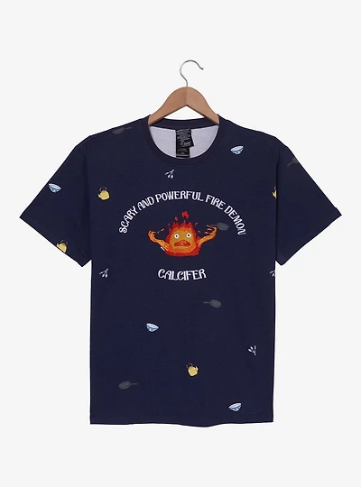 Our Universe Studio Ghibli® Howl's Moving Castle Calcifer Allover Print T-Shirt — BoxLunch Exclusive