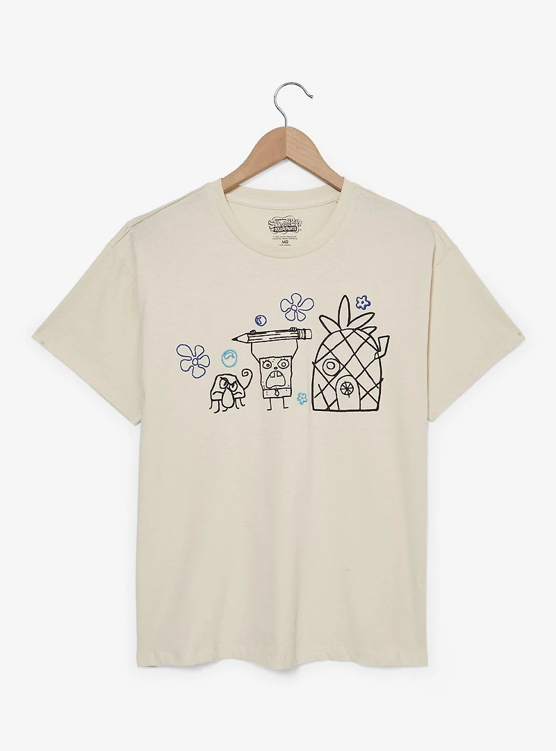 SpongeBob SquarePants DoodleBob Women's T-Shirt — BoxLunch Exclusive