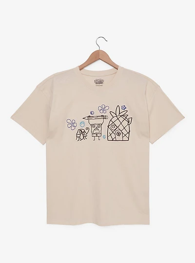 SpongeBob SquarePants DoodleBob Lineup Women's Plus T-Shirt — BoxLunch Exclusive