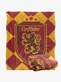 Harry Potter Gryffindor Plaid Sigil 50x60" Throw Blanket