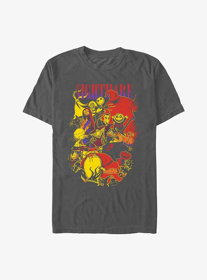 Disney The Nightmare Before Christmas Group Garment Dye T-Shirt