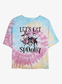 Disney The Nightmare Before Christmas Get Spooky Tie Dye Crop Womens  T-Shirt