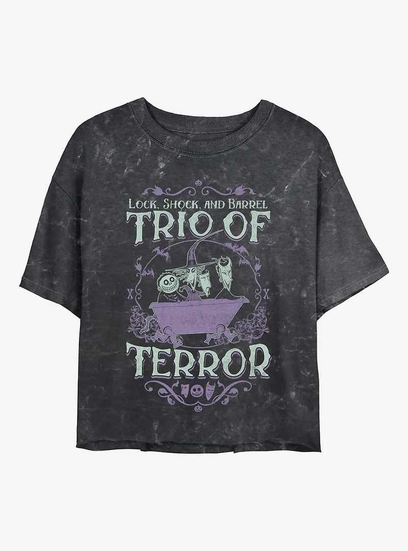 Disney The Nightmare Before Christmas Kidnapping Services?Mineral Wash Womens Crop T-Shirt
