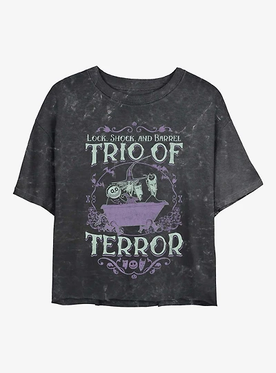 Disney The Nightmare Before Christmas Kidnapping Services?Mineral Wash Womens Crop T-Shirt