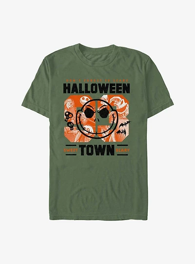 Disney The Nightmare Before Christmas Halloweentown Collage Garment Dye T-Shirt