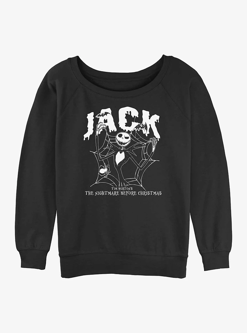 Disney The Nightmare Before Christmas Collegiate Jack Womens Slouchy Sweatshirt