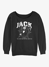 Disney The Nightmare Before Christmas Collegiate Jack Womens Slouchy Sweatshirt