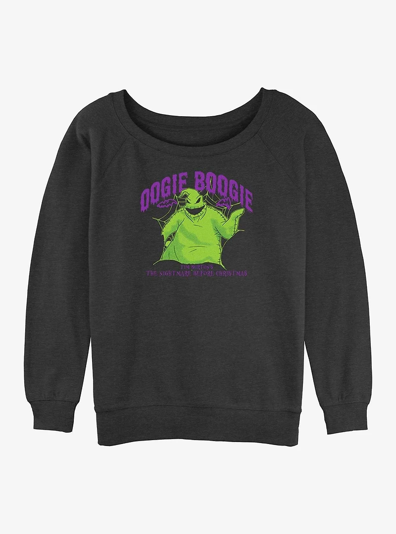 Disney The Nightmare Before Christmas Collegiate Oogie Womens Slouchy Sweatshirt