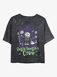 Disney The Nightmare Before Christmas Boogies Crew Barrel Mineral Wash Womens Crop T-Shirt