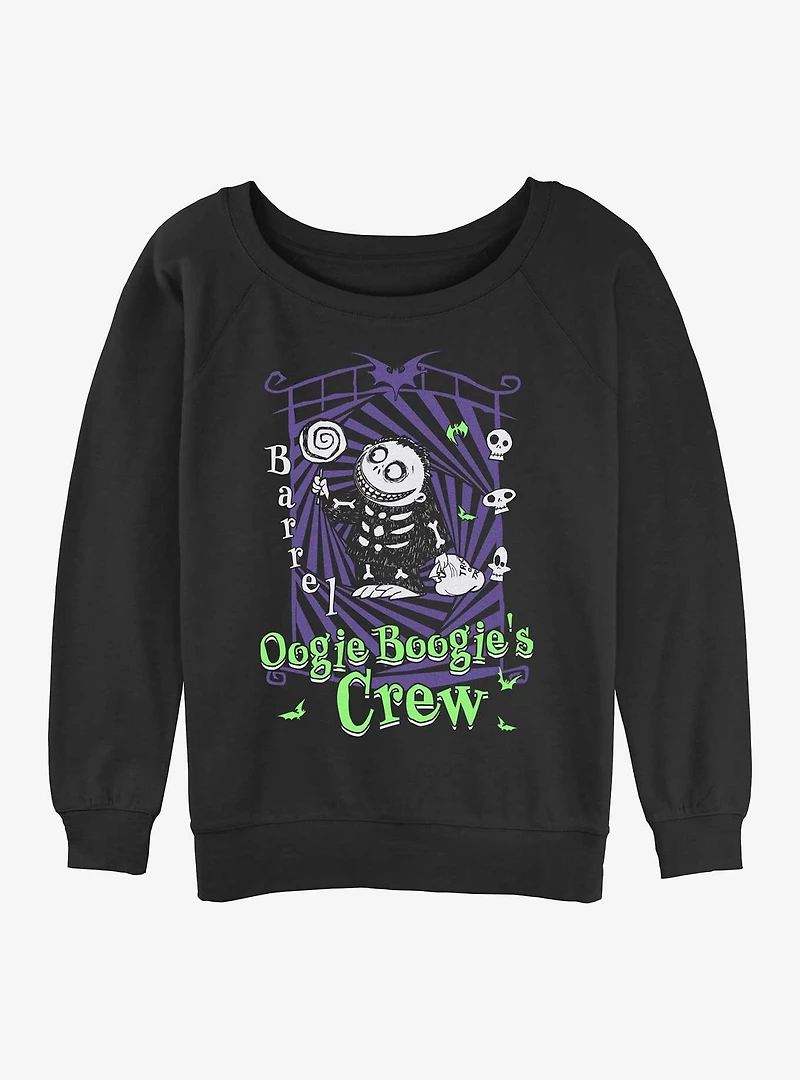 Disney The Nightmare Before Christmas Boogies Crew Barrel Womens Slouchy Sweatshirt