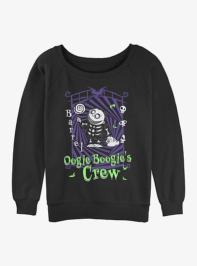 Disney The Nightmare Before Christmas Boogies Crew Barrel Womens Slouchy Sweatshirt