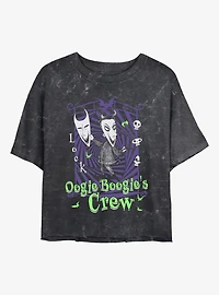 Disney The Nightmare Before Christmas Boogies Crew Lock Mineral Wash Womens Crop T-Shirt