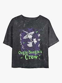 Disney The Nightmare Before Christmas Boogies Crew Shock Mineral Wash Womens Crop T-Shirt