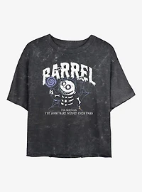 Disney The Nightmare Before Christmas Collegiate Barrel Mineral Wash Womens Crop T-Shirt