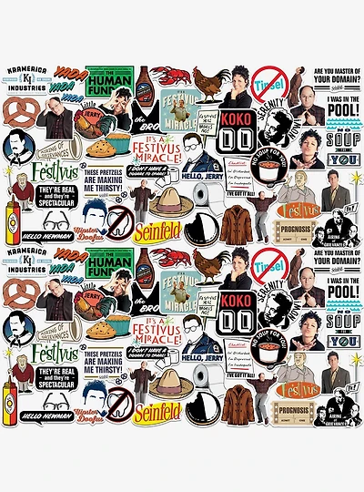 Seinfeld 2nd Variety 100ct Vinyl Stickers Variety Pack