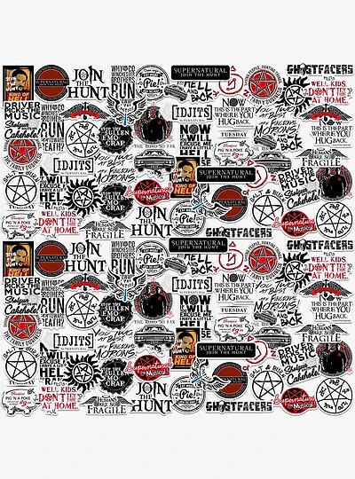 Supernatural Limited Color 100ct Vinyl Stickers Variety Pack