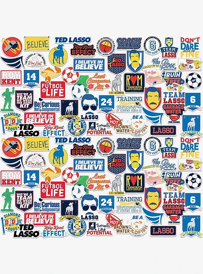 Ted Lasso 100ct Vinyl Stickers Variety Pack