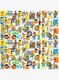 Sesame Street Bert & Ernie 100ct Vinyl Stickers Variety Pack