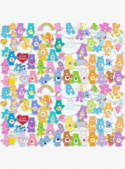 Care Bears Classic 100ct Vinyl Stickers Variety Pack
