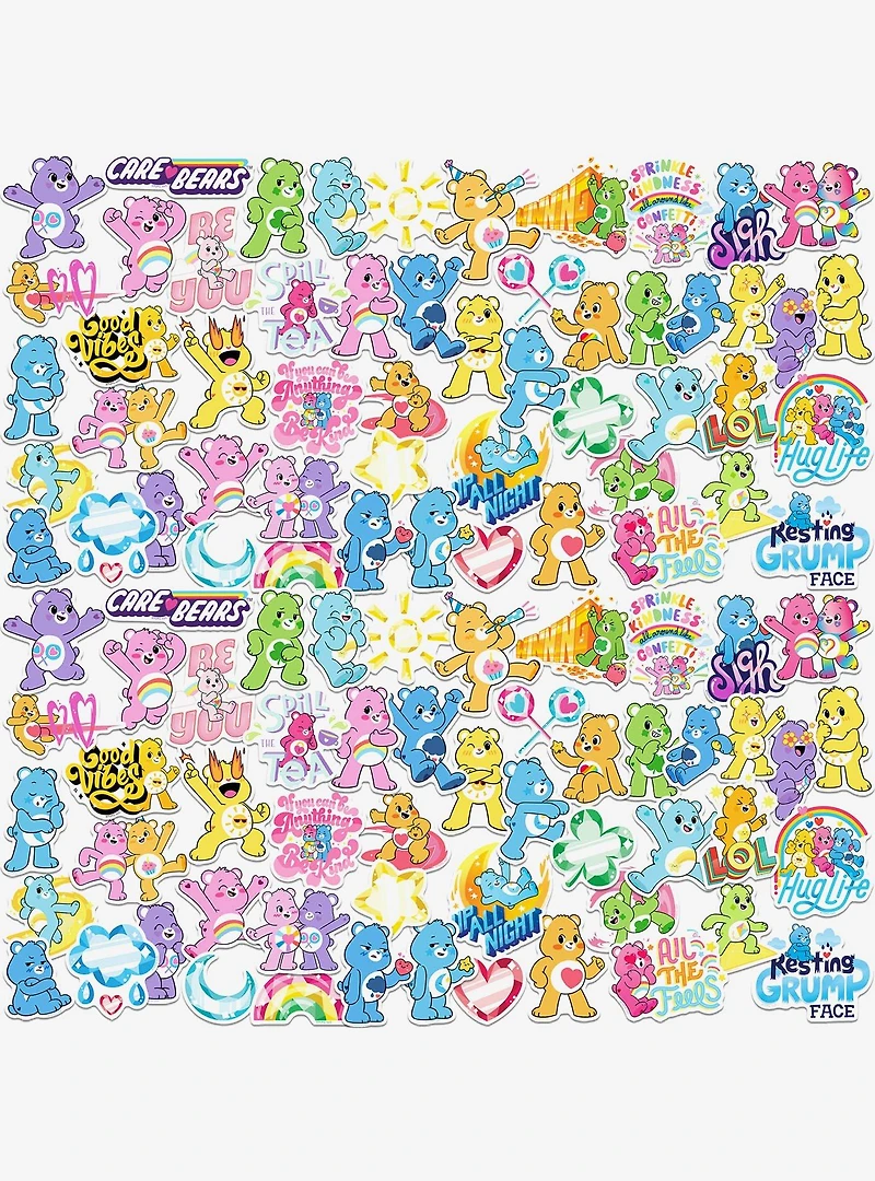 Care Bears: Unlock the Magic 100ct Vinyl Stickers Variety Pack