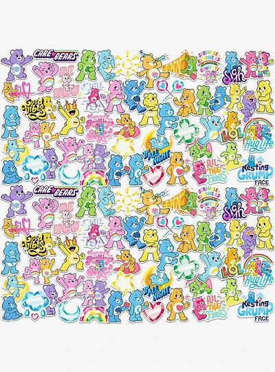 Care Bears: Unlock the Magic 100ct Vinyl Stickers Variety Pack
