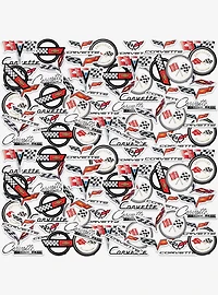 Chevrolet Corvette 100ct Vinyl Stickers Variety Pack
