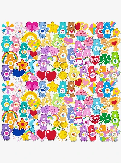 Care Bears and Tummy Emblems 100ct Vinyl Stickers Variety Pack