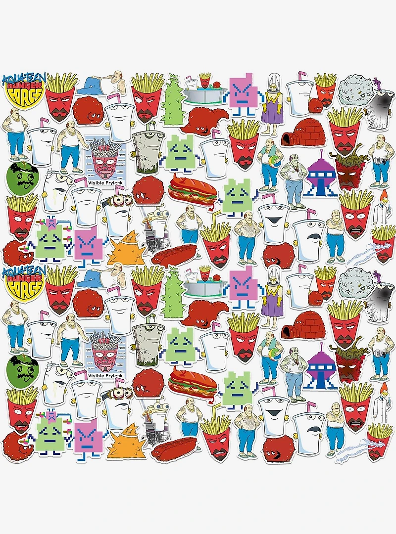 Aqua Teen Hunger Force Character 100ct Vinyl Stickers Variety Pack