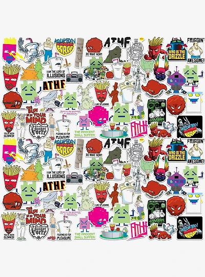 Aqua Teen Hunger Force Variety 100ct Vinyl Stickers Variety Pack