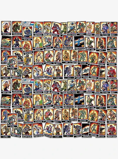 G.I. Joe Retro Card 100ct Vinyl Stickers Variety Pack