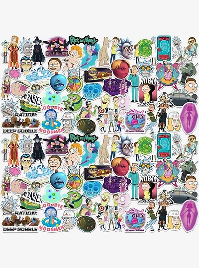 Rick and Morty 2nd Variety 100ct Vinyl Stickers Variety Pack