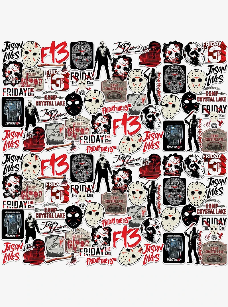 Friday the 13th 100ct Vinyl Stickers Variety Pack