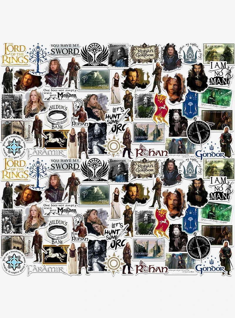 Lord of the Rings Rohan & Gondor 100ct Vinyl Stickers Variety Pack