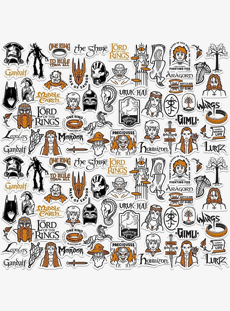 Lord of the Rings Iconic 100ct Vinyl Stickers Variety Pack