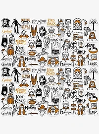 Lord of the Rings Iconic 100ct Vinyl Stickers Variety Pack