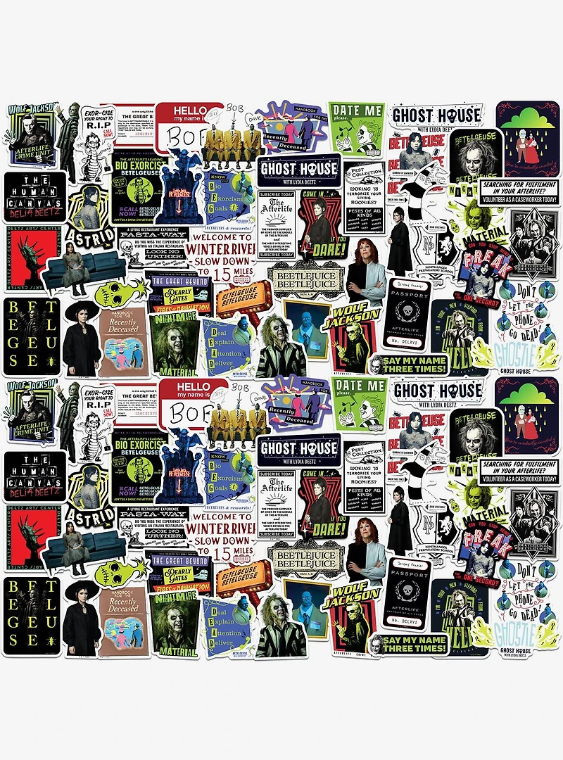 Beetlejuice Beetlejuice 100ct Vinyl Stickers Variety Pack