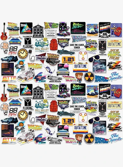 Back to the Future 100ct Vinyl Stickers Variety Pack
