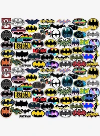 DC Comics Batman Logo 100ct Vinyl Stickers Variety Pack